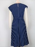 Load image into Gallery viewer, Retro Polka Dot Ruffle Short Sleeve Dress Women N6B067