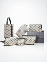 Load image into Gallery viewer, Beige Mesh Black Heart Makeup Pouch Women N6B151