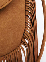 Load image into Gallery viewer, Woven Dome Soft Leather Fringe Crossbody Bag N6C224