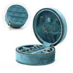 Load image into Gallery viewer, Round Oval Velvet Jewelry Box Portable Storage S5P950
