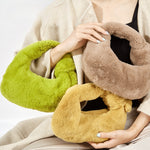 Load image into Gallery viewer, Women's Plush Knot Mini Dumpling Shoulder Bag N6J162