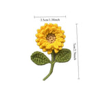 Load image into Gallery viewer, Womens Hand Crocheted Sunflower Brooch N6K310