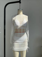 Load image into Gallery viewer, Solid Four Piece Cover-up Hollow Out Bikini N6A003