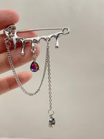 Load image into Gallery viewer, Liquid Fringe Brooch Women Office Chain Pin N6B019