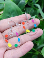 Load image into Gallery viewer, Handmade Mini Palette Acrylic Earrings Whimsical N6B011