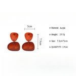 Load image into Gallery viewer, Angular Facet Earrings Acrylic Silver Plated S5P145