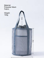 Load image into Gallery viewer, Mesh Drawstring Tote Bag Travel Organizer N6B141