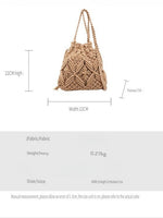 Load image into Gallery viewer, Woven Bucket Bag Women Minimalist N6C025