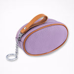 Load image into Gallery viewer, Genuine Leather Mini Coin Purse with Keychain N6E065