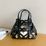 Load image into Gallery viewer, Cut Out Drawstring Bucket Bag Hollow Out PVC Cotton N6F122