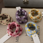 Load image into Gallery viewer, Heart Jacquard Thick Terry Scrunchie No Seam Hair Tie N6F129