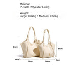 Load image into Gallery viewer, PU Tote Bag Large Capacity Work Shoulder Handbag N6F167