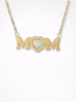 Load image into Gallery viewer, MOM Opal Heart Pendant Titanium Steel Necklace N6D538