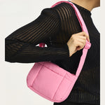 Load image into Gallery viewer, Macaron Quilted Nylon Shoulder Bag Women S5P816
