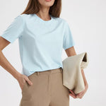 Load image into Gallery viewer, Cotton Crew Neck T-Shirt Short Sleeve Casual Top N6A149