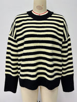 Load image into Gallery viewer, Casual Color Block Stripe Knit Pullover Women N6G187