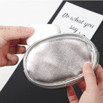 Load image into Gallery viewer, Silver PVC Headphone Case Mini Portable Zipper Pouch S5P857