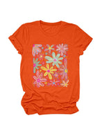 Load image into Gallery viewer, Loose Fit Floral Short Sleeve T-Shirt Women N6E137