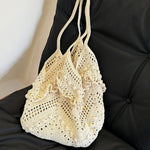 Load image into Gallery viewer, Bohemian Hand-Woven Openwork Cotton Shoulder Bag N6D161