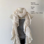 Load image into Gallery viewer, Lace Fringe Scarf Women Adjustable Winter Warm M5A320