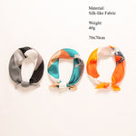 Load image into Gallery viewer, Silk Like Color-block 70x70 Scarf Multi Color Women M5A348