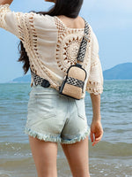 Load image into Gallery viewer, Rattan Crossbody Phone Bag Women Vacation N6C309