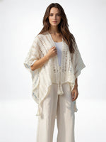 Load image into Gallery viewer, Ethnic Openwork Knit Shawl Beach Cover-Up N6C317