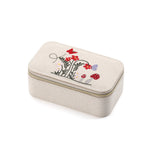 Load image into Gallery viewer, Embroidered Canvas Jewelry Box with Metal Zipper N6E072