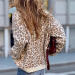 Load image into Gallery viewer, Leopard Print Cardigan Women Oversized Knit N5A887