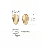 Load image into Gallery viewer, Shell Embossed Earrings Sterling Silver S5P109