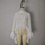 Load image into Gallery viewer, White Halter Sheer Cape Blouse Women Long Sleeve N5A922