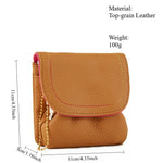 Load image into Gallery viewer, Top Grain Leather Creative Cute Snap Button Coin S5P947