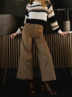 Load image into Gallery viewer, Cargo Wide Leg Pants Women Brown N5A094