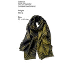 Load image into Gallery viewer, Vintage Diamond Jacquard Scarf Shawl Fringe Women N6H242