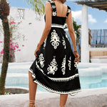 Load image into Gallery viewer, Elegant Contrast Print High Waist Bandeau Dress N6A077