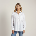 Load image into Gallery viewer, Oversized White Button Down Shirt N6A145