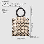 Load image into Gallery viewer, Handwoven Maple Hollow Bead Tote Beach Women S5P967