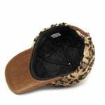 Load image into Gallery viewer, Leopard Baseball Cap Women Faux Shearling Winter M5A302