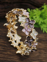 Load image into Gallery viewer, Enamel Cherry Blossom Stretch Bangle Women N6C215