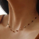 Load image into Gallery viewer, Colorful Natural Stone Crystal Titanium Chain Jewelry N6H190