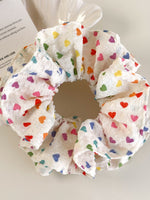 Load image into Gallery viewer, Dopamine Color Heart Bubble Scrunchie Women N6C016