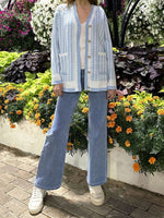 Load image into Gallery viewer, Houndstooth V-Neck Cardigan Women Multiple Colors N5A535