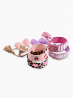 Load image into Gallery viewer, Adjustable Knit Bracelet Cherry Letter Leopard Fringe N6A200