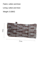 Load image into Gallery viewer, Embroidered Cotton Linen Glasses Case Pouch N6B127