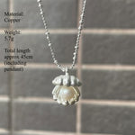 Load image into Gallery viewer, Pearl Shell Cross Chain Pendant Necklace Women S5P953