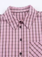 Load image into Gallery viewer, Bow Tie Detail Gingham Shirt Women N6C112
