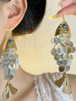 Load image into Gallery viewer, Vintage Fish Tail Fringe Earrings Women Luxury Design N6B016