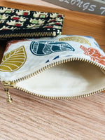 Load image into Gallery viewer, Handmade Embroidered Cotton Linen Square Pouch N6B109