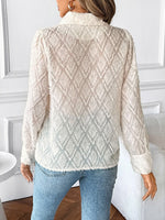 Load image into Gallery viewer, Single Button Blazer Collar Jacquard Shirt Women N6B050