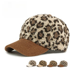 Load image into Gallery viewer, Leopard Baseball Cap Women Faux Shearling Winter M5A302